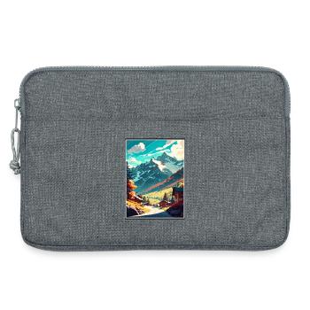 Mayrhofen Austria Vintage Travel Poster Souvenir - Laptop bag 13" - heather grey - Front