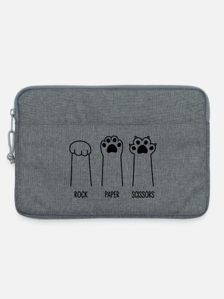 Rock Paper Scissors - Laptoptasche 13" - Grau meliert