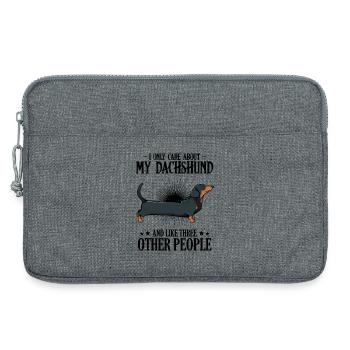 Dackel - Laptoptasche 13" - Grau meliert - Vorne
