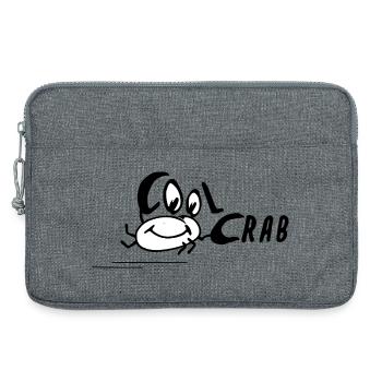 Cool Crab Coole Krabbe baby lustiges Bild funny - Laptoptasche 13" - Grau meliert - Vorne