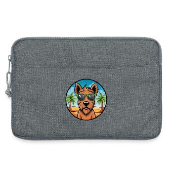 Irish Terrier Hunderasse Cartoon Sonnenbrille Strand - Laptoptasche 13" - Grau meliert - Vorne