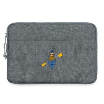 Kayak Sloth Kayaker Faultier - Laptoptasche 13" - Grau meliert - Vorne