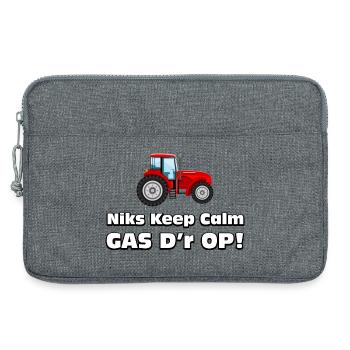 agriculteur - Rien de calme, du gaz dessus! Tracteur de producteurs - Sacoche pour ordinateur portable 13 pouces - gris chiné - Devant