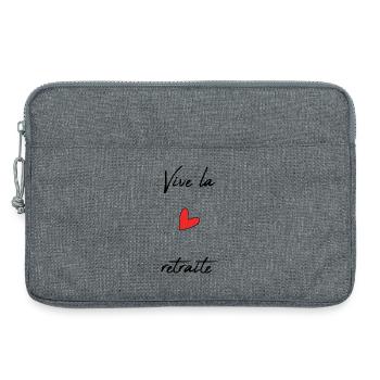 RETRAITE. RETRAITE. RETRAITEE. RETRAITE - Sacoche pour ordinateur portable 13 pouces - gris chiné - Devant