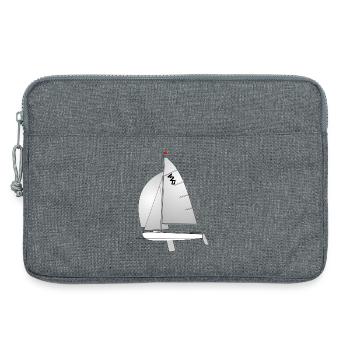 420er Riss - Laptoptasche 13" - Grau meliert - Vorne