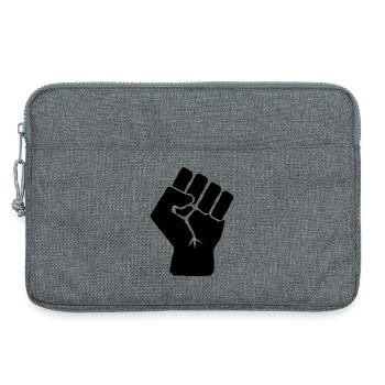 Erhöhte Faust Symbol - Laptoptasche 13" - Grau meliert - Vorne