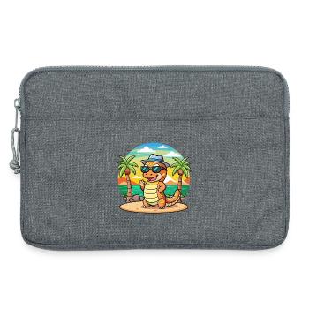 Anaconda Funny Cartoon Lunettes de soleil de plage d’été - Sacoche pour ordinateur portable 13 pouces - gris chiné - Devant