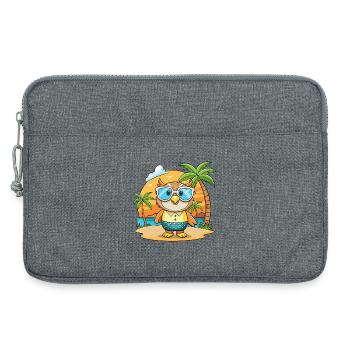 Owl Funny Cartoon Summer Beach Sunglasses - Laptop bag 13" - heather grey - Front