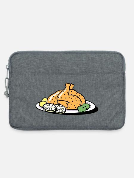Brathähnchen - Laptoptasche 13" - Grau meliert