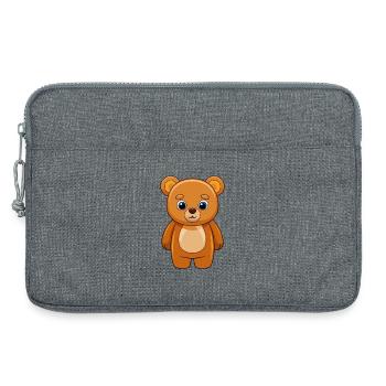 Bär Niedliche Maskottchen Zeichentrickfigur Kawaii - Laptoptasche 13" - Grau meliert - Vorne