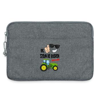 farmers protest with enough is enough for the farmers - Laptop bag 13" - heather grey - Front