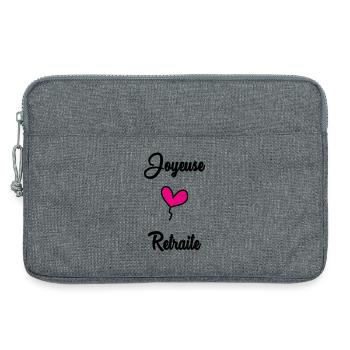 RETRAITE. BONNE RETRAITE. JOYEUSE RETRAITE - Sacoche pour ordinateur portable 13 pouces - gris chiné - Devant