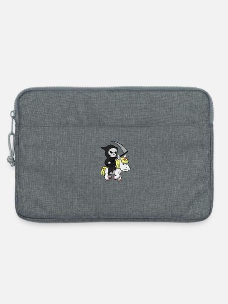 Tod Reitet Einhorn - Laptoptasche 13" - Grau meliert