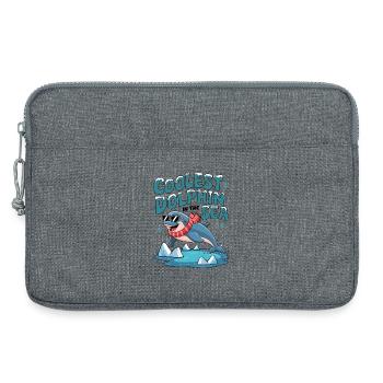 Der coolste Delfin im Meer - Laptoptasche 13" - Grau meliert - Vorne