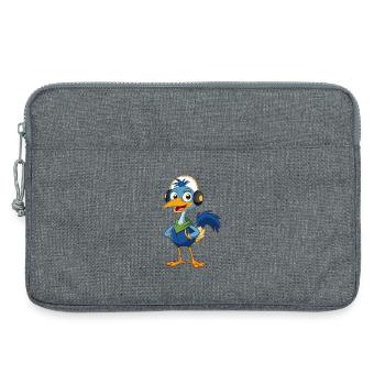Emu Funny Cartoon Character Musique de casque - Sacoche pour ordinateur portable 13 pouces - gris chiné - Devant