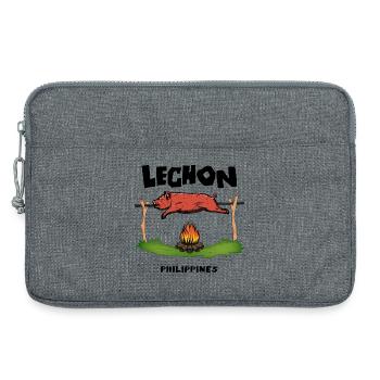 Lechon Philippines Cochon de lait Cebu Manille Cadeau - Sacoche pour ordinateur portable 13 pouces - gris chiné - Devant