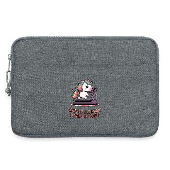 Schweiß ist nur Magie, die den Körper verlässt! - Laptoptasche 13" - Grau meliert - Vorne