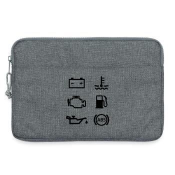 Autolichter - Laptoptasche 13" - Grau meliert - Vorne