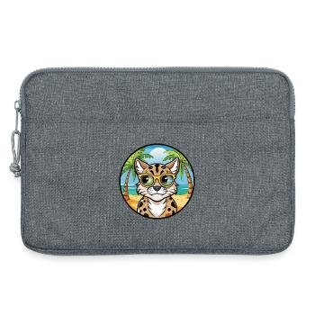 Australische gefleckte Nebelkatzenrasse Cartoon Beach - Laptoptasche 13" - Grau meliert - Vorne