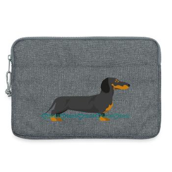Dackel Bild - Laptoptasche 13" - Grau meliert - Vorne