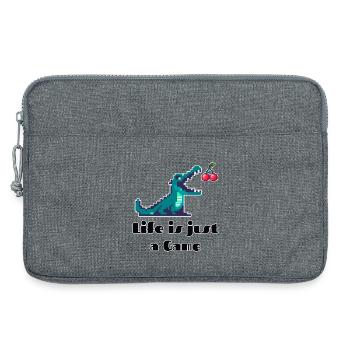 Life is Just a Game Retro Pixel Art Design - Laptoptasche 13" - Grau meliert - Vorne