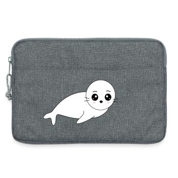 Sceau Kawaii Sceau Kawaii Fille Kawaii Manga - Sacoche pour ordinateur portable 13 pouces - gris chiné - Devant
