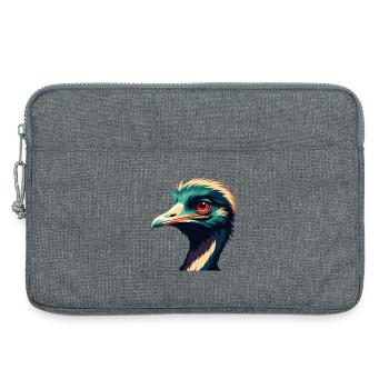 Emu Dessin animé Personnage Animal de compagnie coloré - Sacoche pour ordinateur portable 13 pouces - gris chiné - Devant