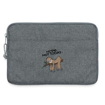 Faultier Nope not today - Laptoptasche 13" - Grau meliert - Vorne