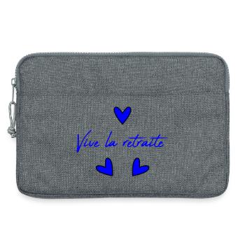 RETRAITE. RETRAITE. RETRAITEE. RETRAITE - Sacoche pour ordinateur portable 13 pouces - gris chiné - Devant