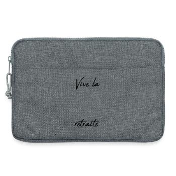 RETRAITE. RETRAITE. RETRAITEE. BONNE RETRAITE - Sacoche pour ordinateur portable 13 pouces - gris chiné - Devant