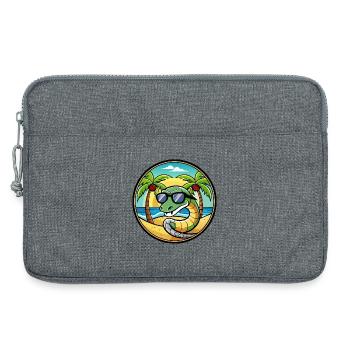 Schlange Lustige Cartoon Sommer Strand Sonnenbrille Cool - Laptoptasche 13" - Grau meliert - Vorne