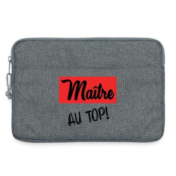 MEISTER. MEISTER. VIELEN DANK. DANKE, MEISTER - Laptoptasche 13" - Grau meliert - Vorne