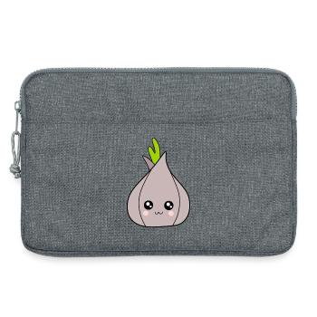 Kawaii Onion Garlic Kawaii Vegetables Kawaii Fruit - Laptop bag 13" - heather grey - Front
