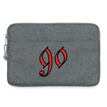 90. 90 ANS. 90e ANNIVERSAIRE. ANNIVERSAIRE 90 ANS. - Sacoche pour ordinateur portable 13 pouces - gris chiné - Devant