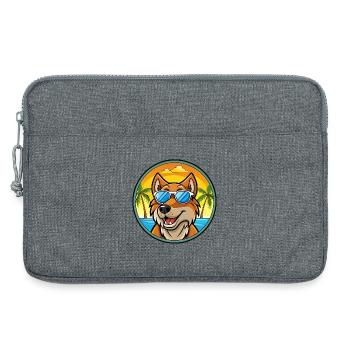 Harrier Chien Race Dessin Animé Lunettes de Soleil Plage - Sacoche pour ordinateur portable 13 pouces - gris chiné - Devant