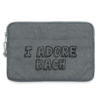 T-shirt de Johann Sebastian Bach - Sacoche pour ordinateur portable 13 pouces - gris chiné - Devant