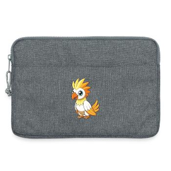 Kakadu Niedliche Maskottchen Zeichentrickfigur Kawaii - Laptoptasche 13" - Grau meliert - Vorne