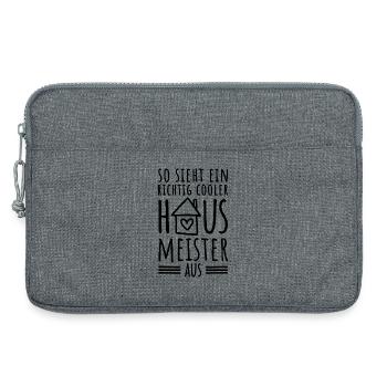 So sieht ein richtig cooler Hausmeister aus - Laptoptasche 13" - Grau meliert - Vorne