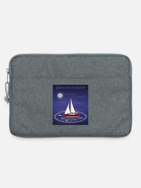 Sterne sind mein Wegweiser - Laptoptasche 13" - Grau meliert