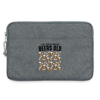Bierkrüge Muster Kollektion Geburtstag 50 - Laptoptasche 13" - Grau meliert - Vorne