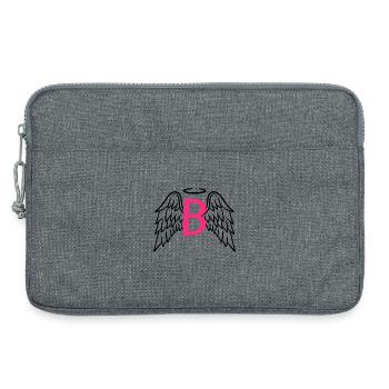 Ange gardien avec lettre aile d'ange B. - Sacoche pour ordinateur portable 13 pouces - gris chiné - Devant