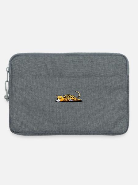 Leopard - Laptoptasche 13" - Grau meliert