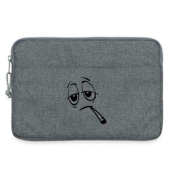 Weed thc stoned - Bleiben Sie ruhig, rauchen Sie Gras - Laptoptasche 13" - Grau meliert - Vorne
