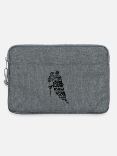 Sprache der Hockey (Schwarz) - Laptoptasche 13" - Grau meliert
