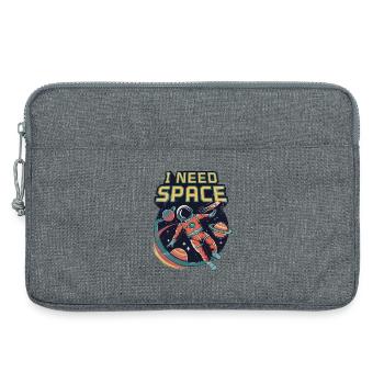 Ich brauche Platz - Laptoptasche 13" - Grau meliert - Vorne