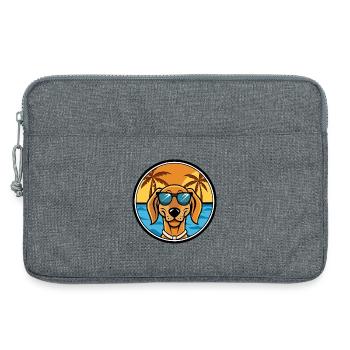 Jugoslawischer Windhund Hunderasse Cartoon Sonnenbrille Strand - Laptoptasche 13" - Grau meliert - Vorne