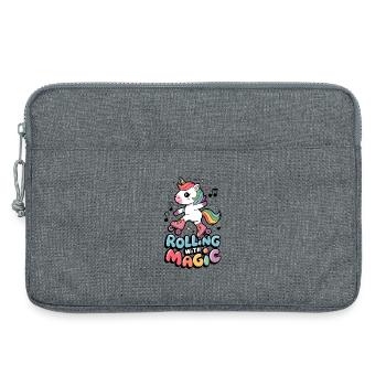 Rouler avec magie - Sacoche pour ordinateur portable 13 pouces - gris chiné - Devant