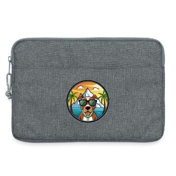 Mountain Cur Hund Rasse Cartoon Sonnenbrille Strand - Laptoptasche 13" - Grau meliert - Vorne
