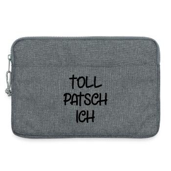 Tollpatsch Ich tollpatschig lustig tollpatschich - Laptoptasche 13" - Grau meliert - Vorne