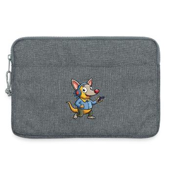 Aardvark Funny Cartoon Character Casque Musique - Sacoche pour ordinateur portable 13 pouces - gris chiné - Devant
